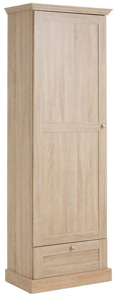 OTTO home Garderobenschrank Binz Flurschrank mit 1 Tür, 1 Schublade und ausziehbare Kleiderstange 1 verstellbarer Einlegebode, Metallknopfgriffe, Höhe 180 cm, Beige, – Produktbild 2 von 5