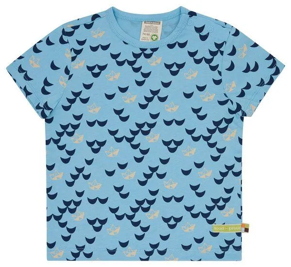 loud + proud loud + proud Babys & Kinder T-Shirt Druck, GOTS-zertifiziert, Air(blau), – Produktbild 4 von 8
