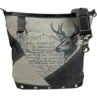 Domelo Domelo Canvas Tasche. Große Trachtentasche. Umhängetasche Schultertasche grau – Produktbild 1 von 1
