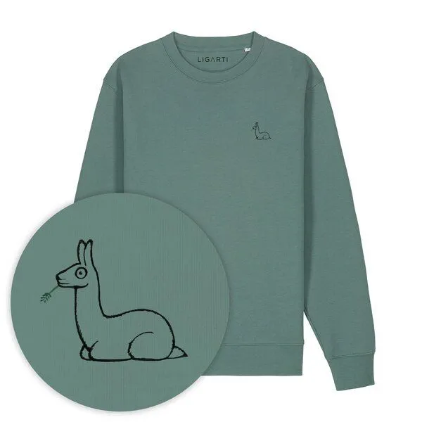 LIGARTI Pullover – Lama – LIGARTI Tiermanufaktur, Waldgrun, – Produktbild 1 von 2
