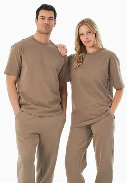 ORGANICATION ORGANICATION TUSSEM | Essentials Travel Unisex T-Shirt aus Bio-Baumwolle, Gravel, – Produktbild 1 von 4