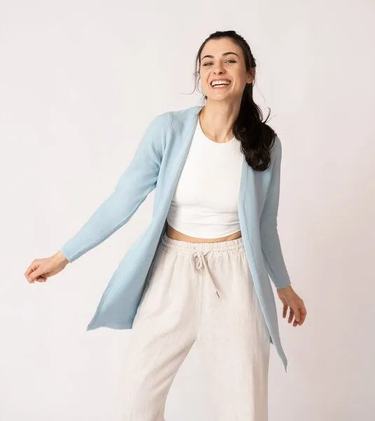 Gary Mash GARY MASH Cardigan Libby aus Feinstrick, Hellblau, – Produktbild 1 von 4