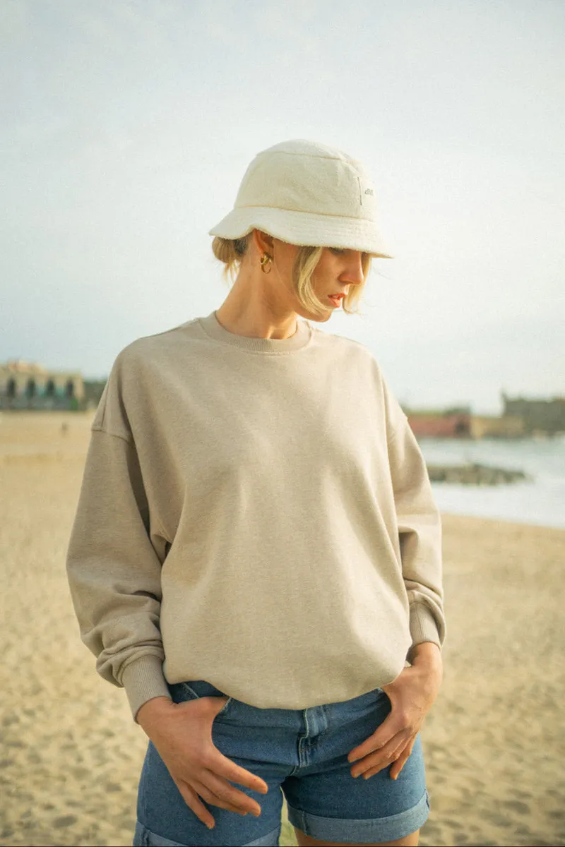 DIRTS DIRTS Herren vegan Sweatshirt Oversized Crewneck Desert Beige, Beige, – Produktbild 2 von 2