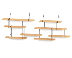 Hausen Hausen Wandregal LINK Duo shelf beech / black – Produktbild 1 von 1