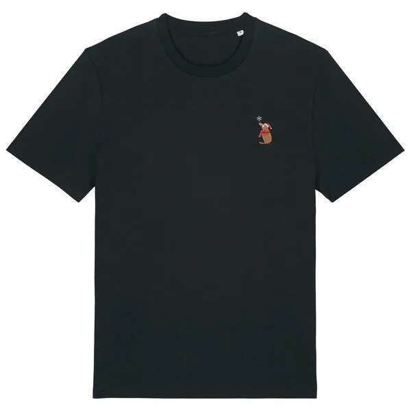 LIGARTI Besticktes T-Shirt – Thomas der Weihnachtshund – LIGARTI Tiermanufaktur, Schwarz, – Produktbild 1 von 2