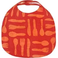 Global Mamas Global Mamas Bio Lätzchen - Besteck - Rot - Upcycling – Produktbild 1 von 1