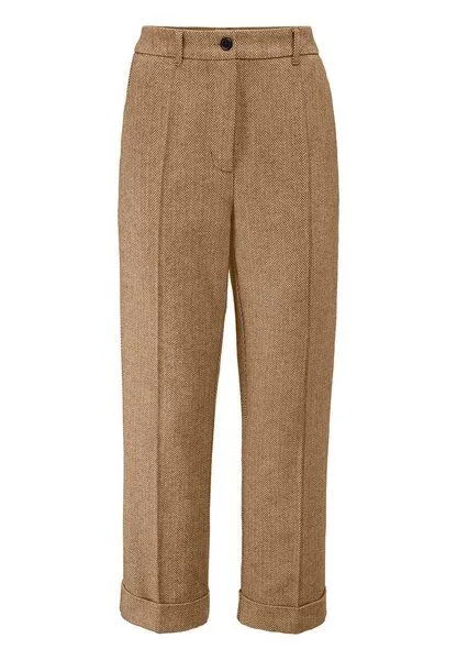 hessnatur hessnatur Hose Flared Leg aus reiner Bio-Baumwolle, Camelbraun, – Produktbild 3 von 4