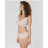 erlich textil erlich textil Elisabeth bügelloser BH mit Spitze aus Bio-Baumwolle, made in Europe, Cappuccino, – Produktbild 3 von 7