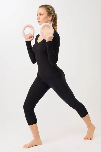 mandala mandala Slim V-Neck, Black (schwarz), – Produktbild 4 von 4