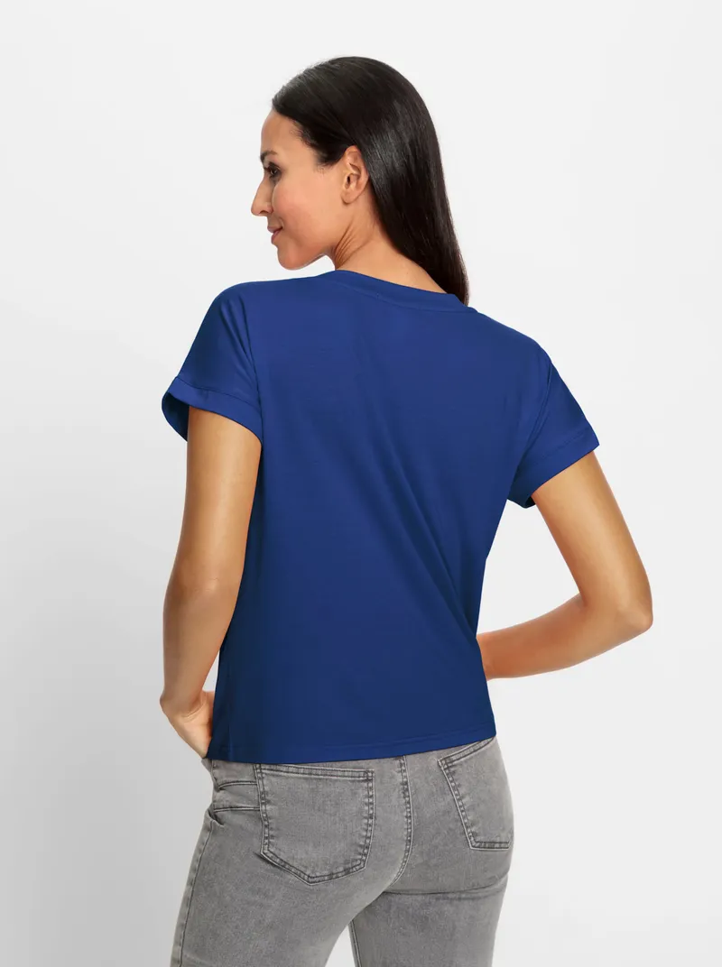 heine Kurzarmshirt royalblau, Royalblau, – Produktbild 1 von 2