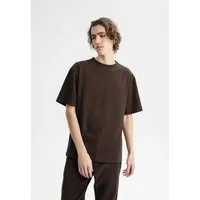 MELA MELA Oversized T-Shirt schwer Style BHAJAN aus 100% Bio-Baumwolle, Dunkelbraun, – Produktbild 1 von 1