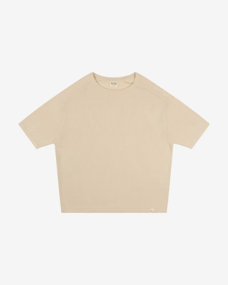 MATONA MATONA Damen vegan T-Shirt Strick Beige, Beige, – Produktbild 1 von 2
