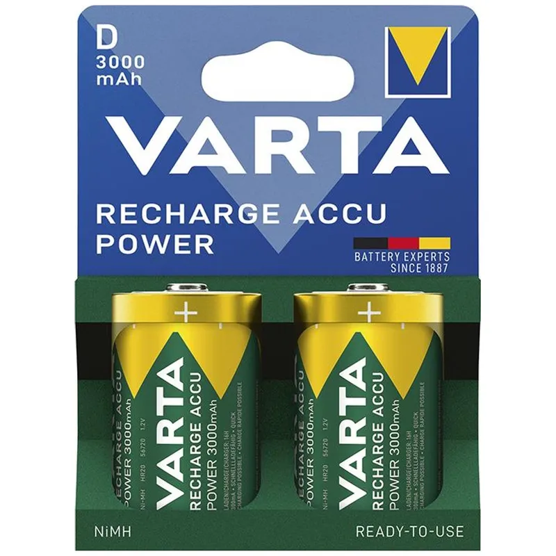Varta Varta Mono Akku NiMH 3000 mAh Ready 2 Use 2er Pack – Produktbild 4 von 4