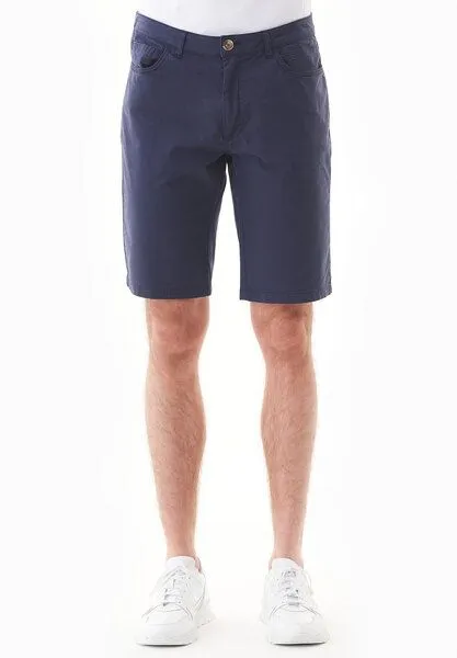 ORGANICATION ORGANICATION Regular-Fit Shorts aus Bio-Baumwolle, Navy, – Produktbild 2 von 3