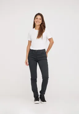 LAURIE LAURIE Damen vegan Hose Laura Slim Medium Length Anthrazit – Produktbild 1 von 1