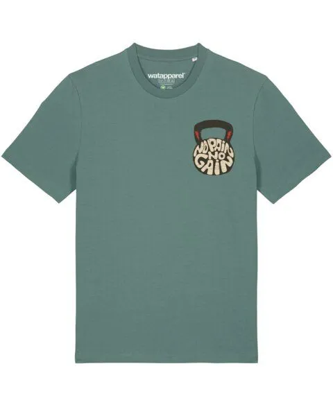 watapparel watapparel T-Shirt Unisex No Pain, no Gain 01, Green bay, – Produktbild 1 von 3
