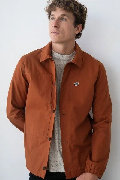 TWOTHIRDS TWOTHIRDS Ripstop-Overshirt aus Bio-Baumwolle Pollock, Umber orange, – Produktbild 2 von 3