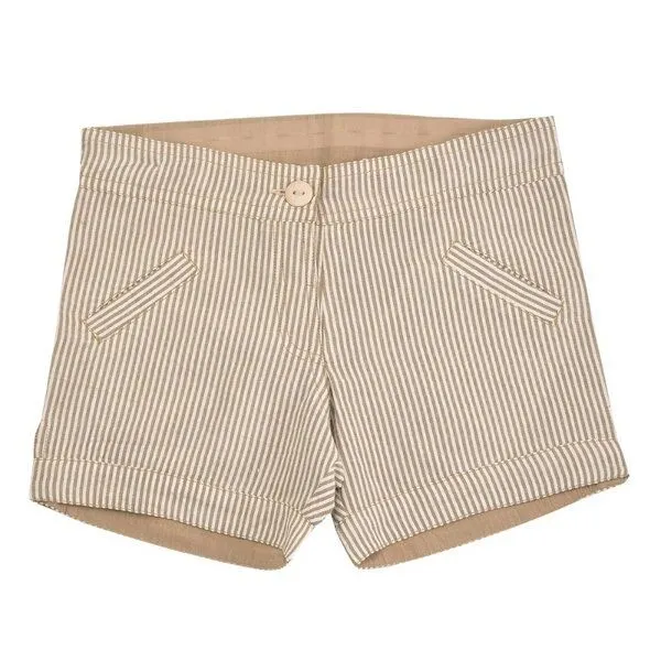 Pigeon by Organics for Kids Pigeon by Organics for Kids Mädchenshorts "Girl shorts seersucker", Taupe (beige), – Produktbild 1 von 1