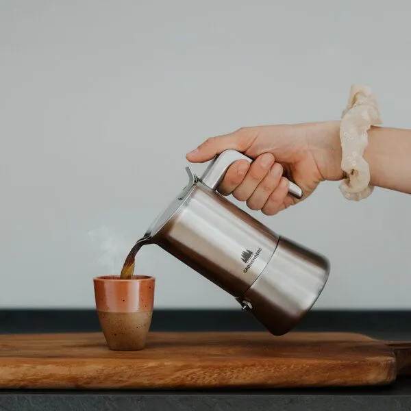 GROENENBERG GROENENBERG Edelstahl Espressokocher 6 Tassen (300 ml) | Induktion geeignet – Produktbild 3 von 4