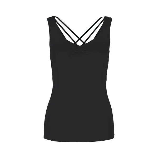 Jaya Jaya NOURI UNI - Damen - lockeres Top für Yoga aus Biobaumwolle, Black/schwarz, – Produktbild 3 von 3