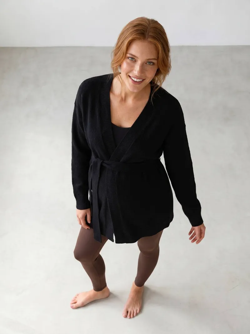 Vertbaudet Cardigan für Schwangerschaft und Stillzeit, Schwarz, – Produktbild 3 von 3