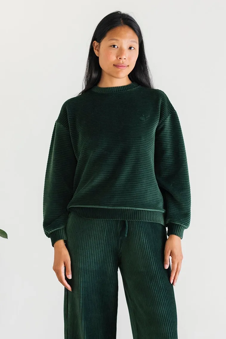 TWOTHIRDS TWOTHIRDS Damen vegan Sweatshirt Oleny Dunkelgrün, Dunkelgrün, – Produktbild 2 von 2