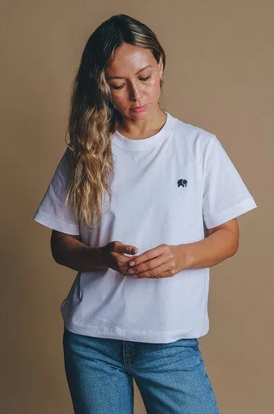 Trendsplant Trendsplant Women's Explanada Organic T-Shirt White, Weiß, – Produktbild 2 von 4
