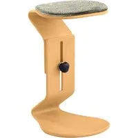 Bewegungshocker "Ercolino" höhenverstellbar mit flachem Sitz, Buche, grau – Produktbild 1 von 1
