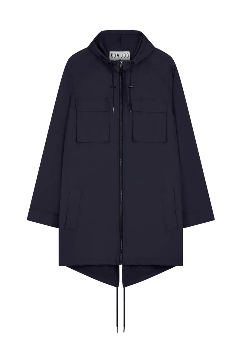 KOMODO KOMODO Damen vegan River Regenmantel Navy, Extra dunkelblau, – Produktbild 1 von 1