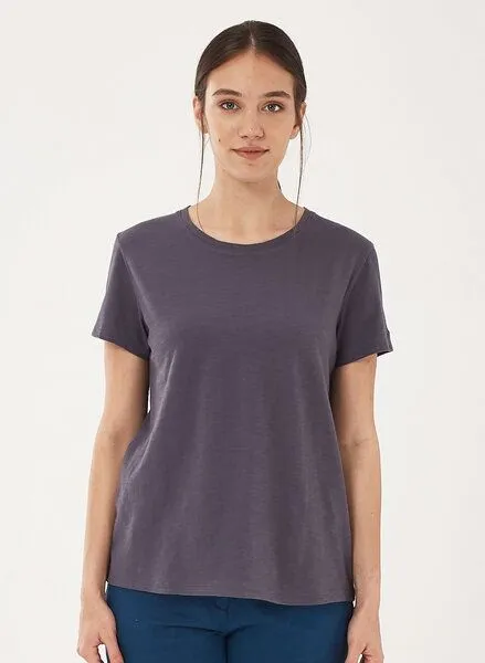ORGANICATION ORGANICATION Basic T-Shirt aus Bio-Baumwolle, Steel, – Produktbild 1 von 4