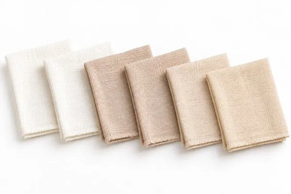 bistyle bistyle Musselin-Mundtücher - extra dicker 4-lagiger - 20x20cm - 6er Pack - zertifiziert – Bio Baumwolle, Ecru beige stein, – Produktbild 2 von 3