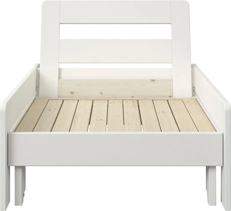 OTTO home Ausziehbett "ROBIN ", Bett, Made in Europe, FSC® zertifiziertes Massivholz, zertifiziertes Massivholz, ohne Auflagen, Weiß, – Produktbild 1 von 5