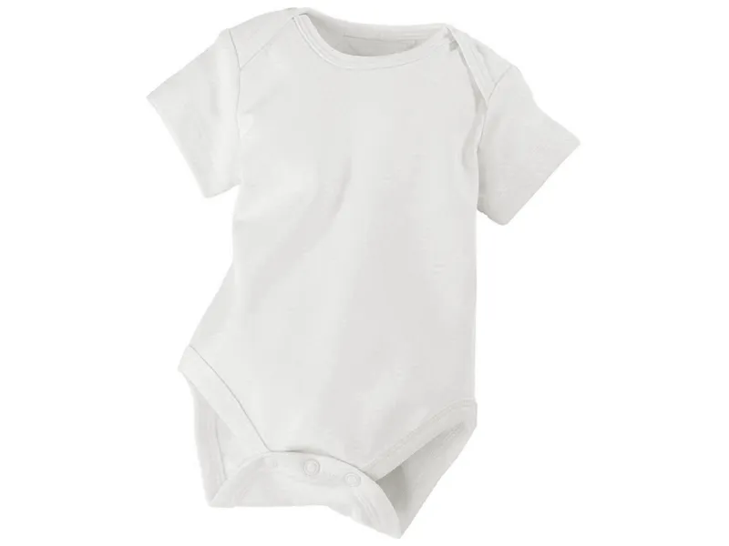 HANS NATUR Baby Body Kurzarm Bio Baumwolle weiß Gr.50/56, Weiß, – Produktbild 1 von 2