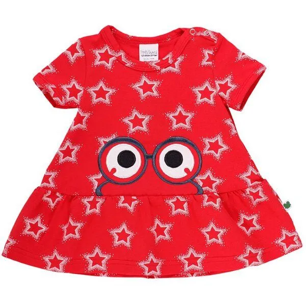 Fred's World by Green Cotton Fred's World by Green Cotton Kleid mit Sternen, Rot, – Produktbild 1 von 2