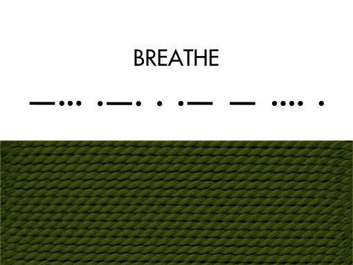 renna deluxe renna deluxe Morse-Code Armband aus Sterling Silber, Grün, – Produktbild 4 von 8
