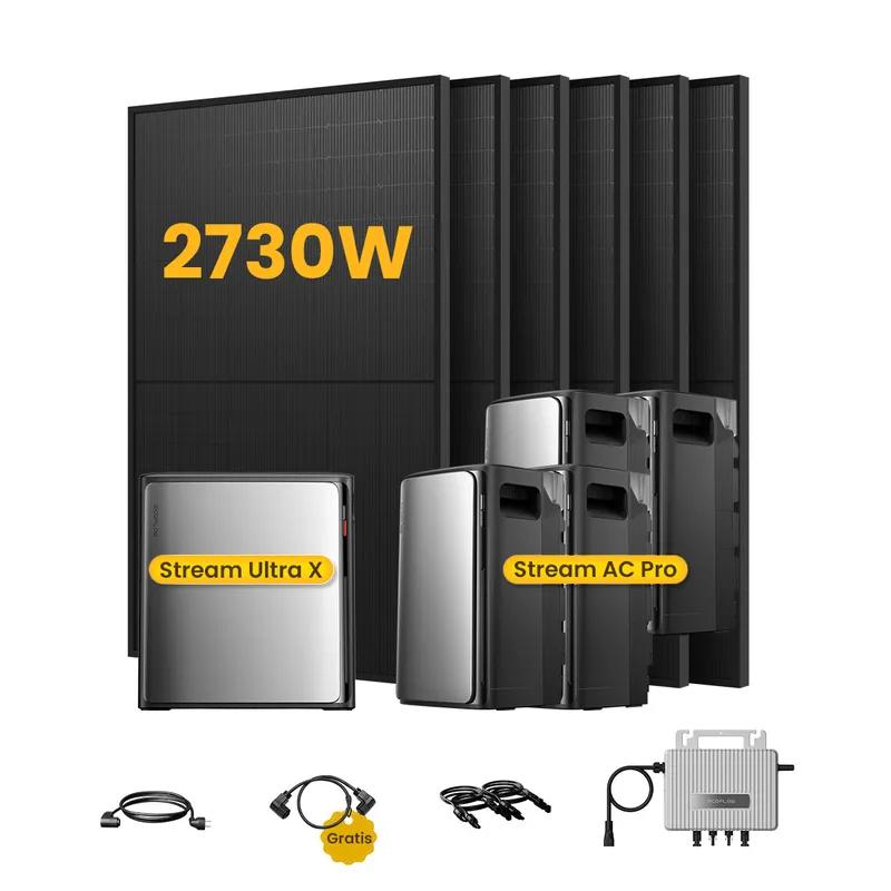 EcoFlow EcoFlow Stream Ultra X, Solaranlage mit Speicher, mit 6 x 455W Bifazialen Solarmodulen, by Powerness - Stream Ultra X + 4 x Stream AC Pro | 11520Wh / ohne Zubehör / Standardversand – Produktbild 1 von 1