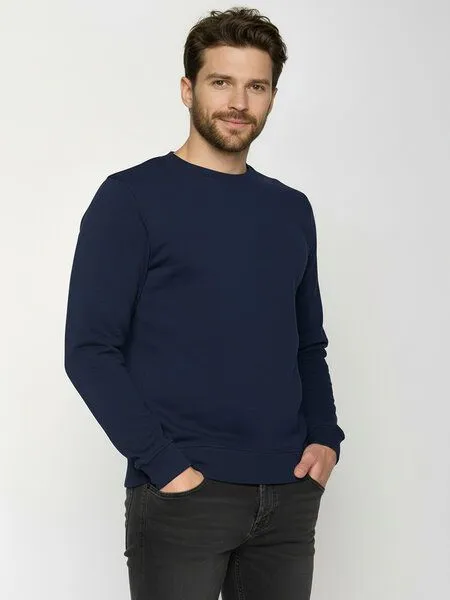 GreenBomb GREENBOMB Sweat-Pullover Basic Wild, Navy, – Produktbild 3 von 4
