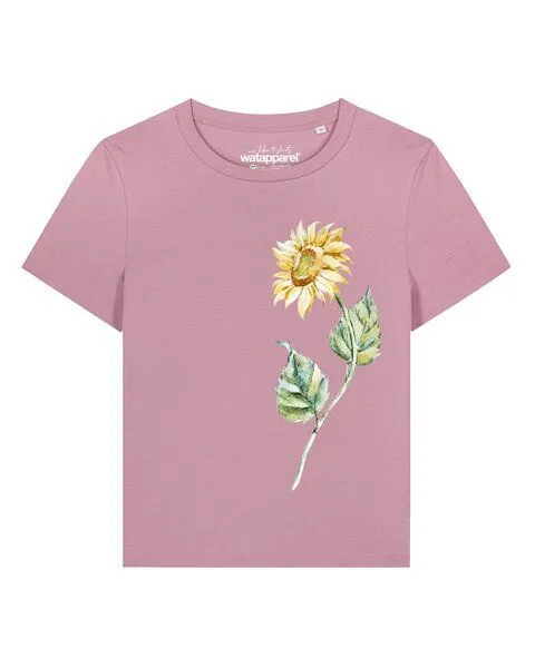 watapparel watapparel T-Shirt Frauen Sonnenblume, Lilac dream, – Produktbild 1 von 2