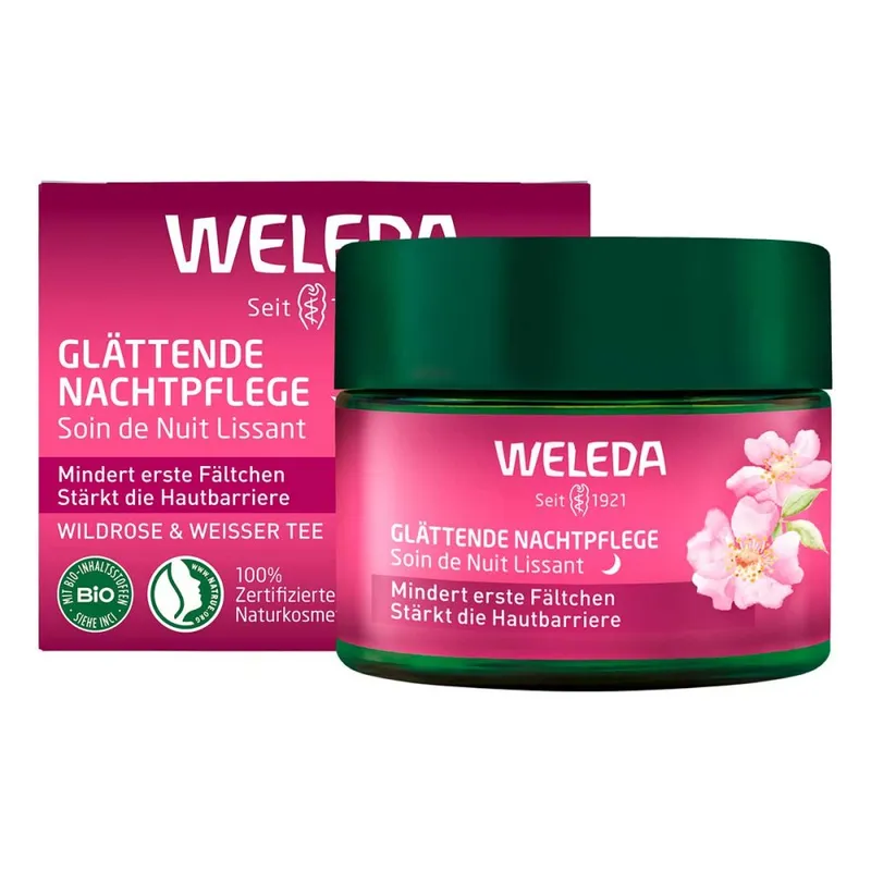Weleda Weleda Glättende Nachtpflege Wildrose & Weißer Tee – Produktbild 2 von 3