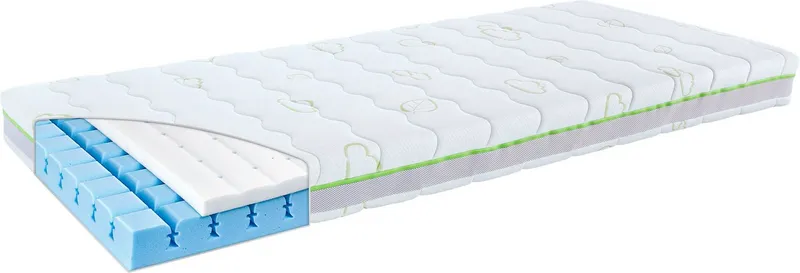 Träumeland Jugendmatratze Kinder- & Jugendmatratze Schlummerland, 90x200cm, Träumeland, 15 cm hoch, Matratze, Allergiker geeignet (Hausstauballergiker), Weiß, – Produktbild 2 von 4