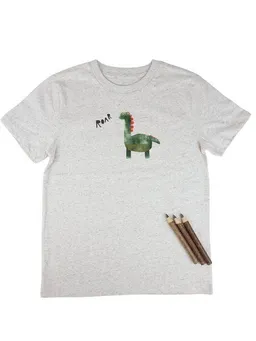 MelaDi Meladi Kinder Shirt aus Biobaumwolle - Dinosaurier aus Eco Heather – Produktbild 1 von 1
