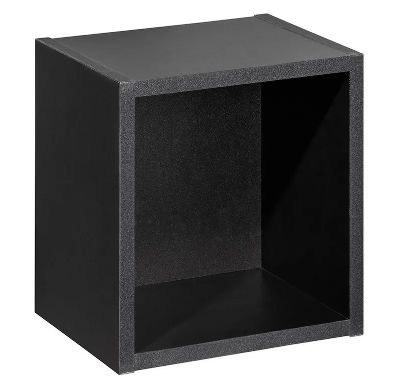 Lomadox Hochschrank NEWPORT-56-EVOKE Badschrank Eiche Rillen 30 cm Fach in Schwarz grifflos Softclose Türen, Braun, – Produktbild 5 von 5