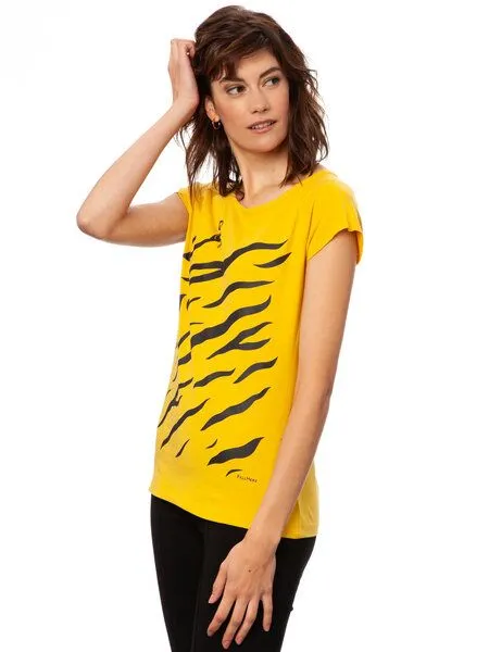 FellHerz FellHerz Damen T-Shirt Tiger Girl – Produktbild 3 von 5
