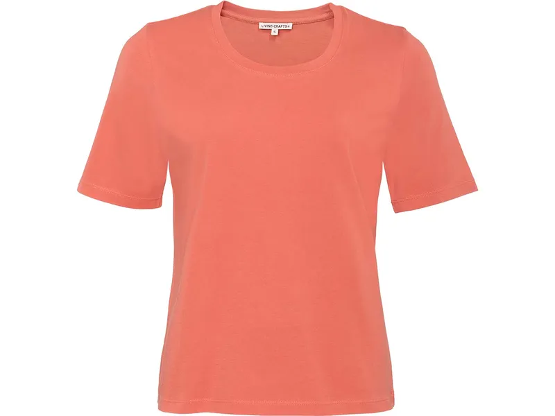 Living Crafts Living Crafts Bio-Damen-T-Shirt "TABERA" mit Rundhalsausschnitt, poincana red, Gr. XL – Produktbild 2 von 5