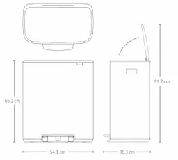 Brabantia Brabantia Bo Treteimer 2 x 30L White – Produktbild 1 von 1