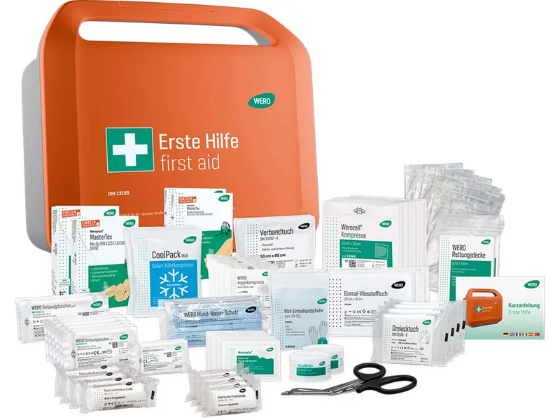 WERO WERO Erste-Hilfe-Koffer "Smart Case" DIN 13169, groß, inkl. Wandhalterung – Produktbild 1 von 1