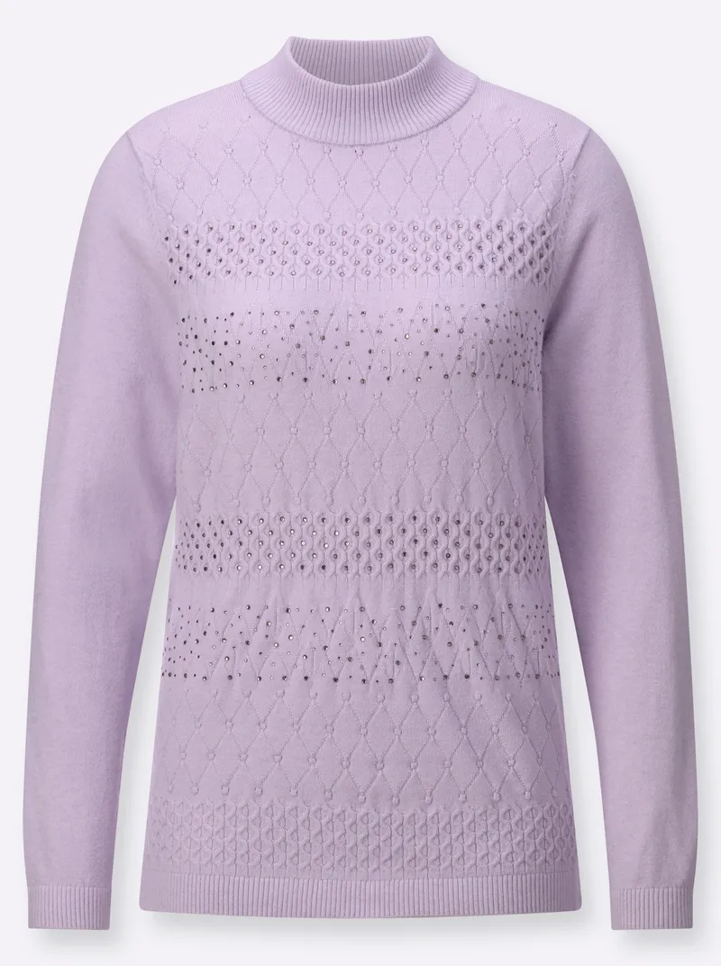 Witt Stehkragenpullover flieder, Flieder, – Produktbild 1 von 2