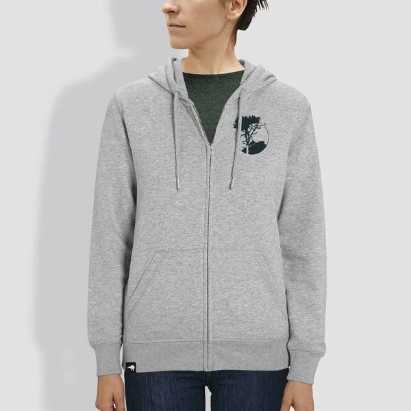 little kiwi little kiwi Damen Hoodie, "Auf der Spitze", Grau, – Produktbild 1 von 2