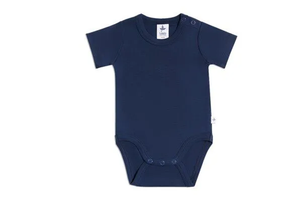 Leela Cotton 1er bis 6er Pack Baby kurzarm Body aus Bio-Baumwolle Rippjersey Leela Cotton, Indigo, – Produktbild 4 von 4