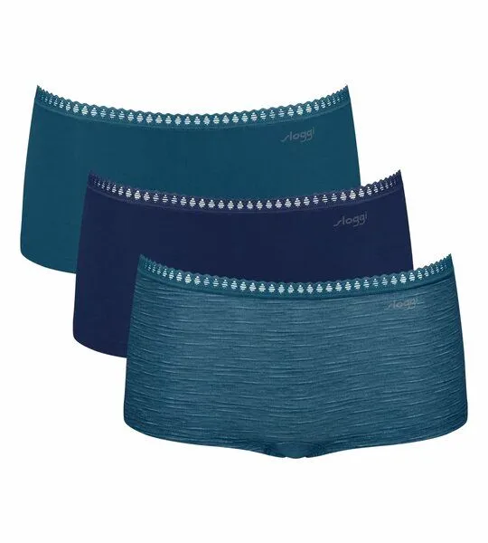 Sloggi Sloggi 3er Pack Shorts GO Crush Bio-Baumwolle, Turquoise - light combinatio, – Produktbild 1 von 4